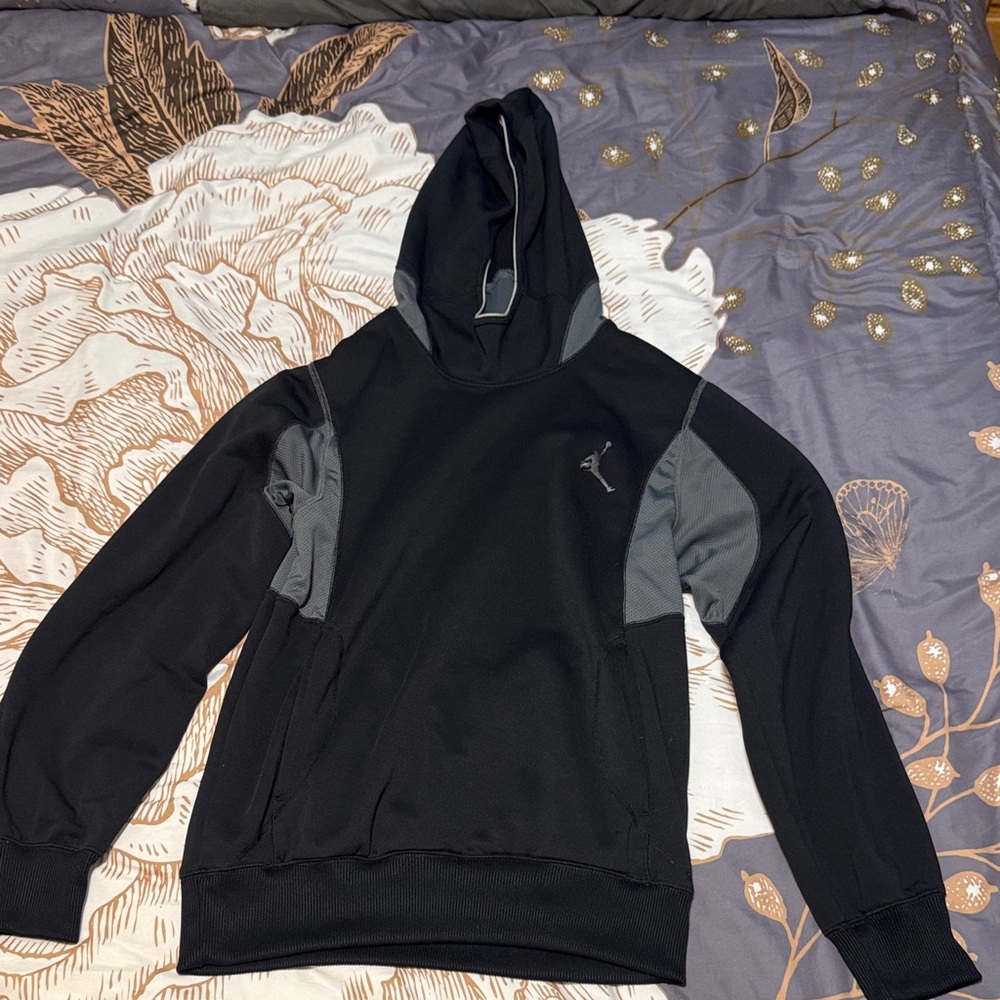 Jordan Black and Gray Hoodie